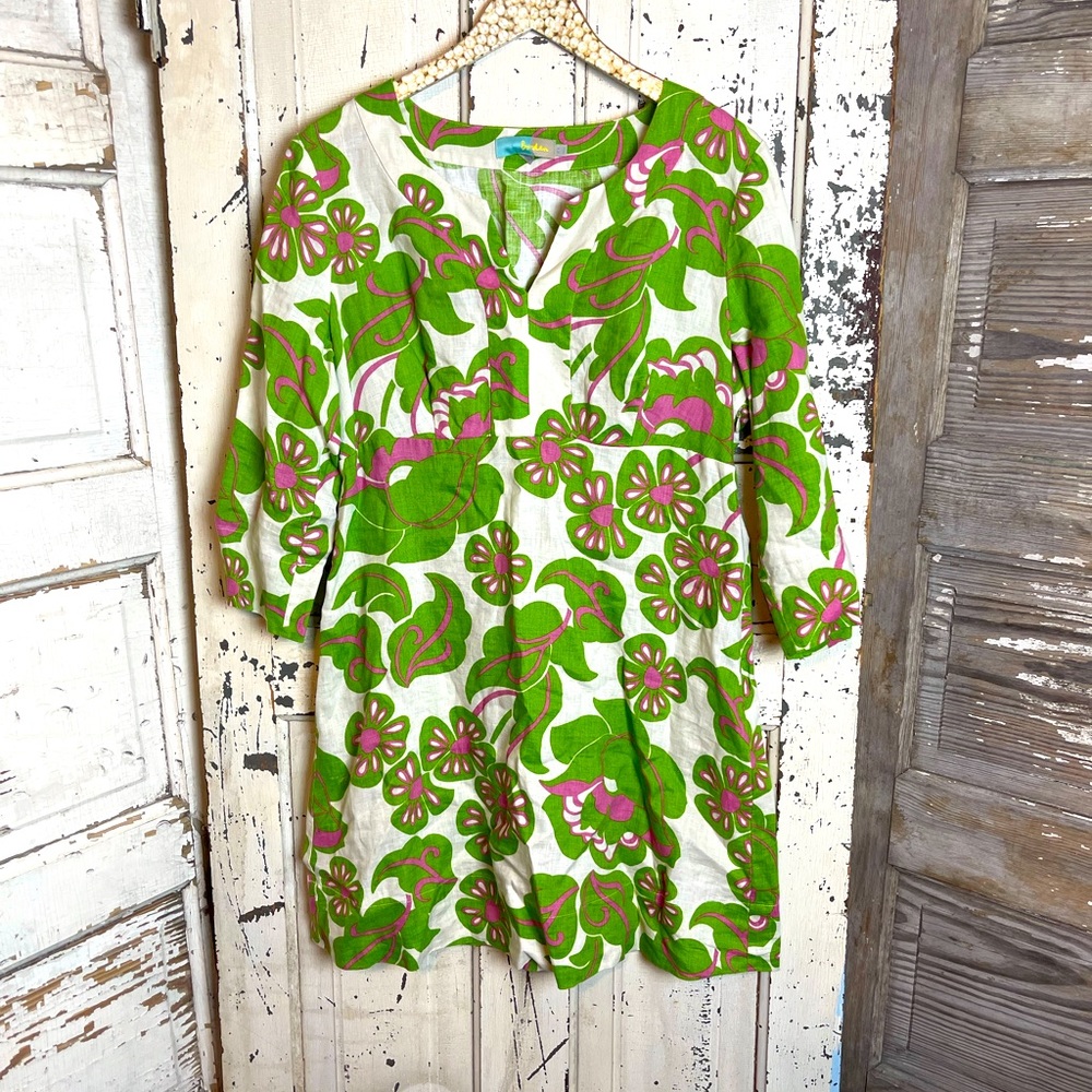 Boden floral linen dress